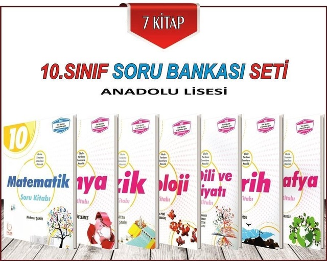 10.Sınıf Anadolu Lisesi Soru Bankası Seti 7 Kitap Palme Yayınlar