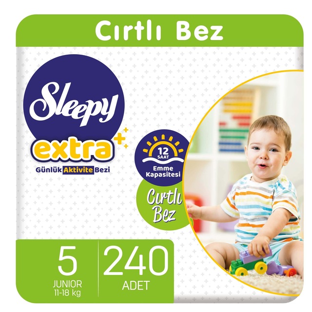 Sleepy Extra Günlük Aktivite Bezi 5 Numara Junior 240 Adet