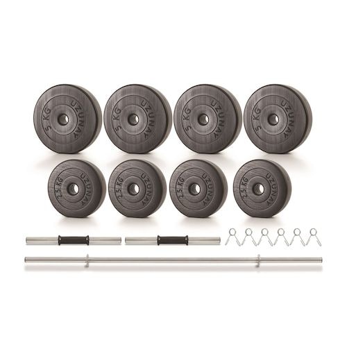 Uzunay Black 35 KG Dambıl Halter Ağırlık Seti