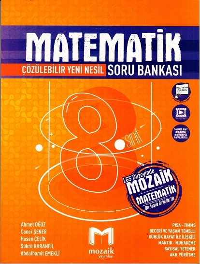 Mozaik Yayınları 8.Sınıf Matematik Soru Bankası 2022 *Yeni*