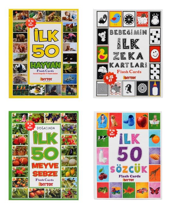 Bebeğimin İlk Zeka Kartları 4'lü Set (Diytoy)