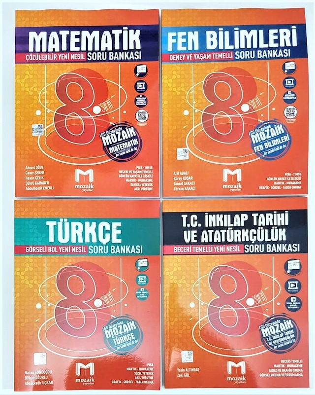 Mozaik Yayınları 8.Sınıf Lgs Soru Bankası Seti 4 Kitap 2022 *Y...