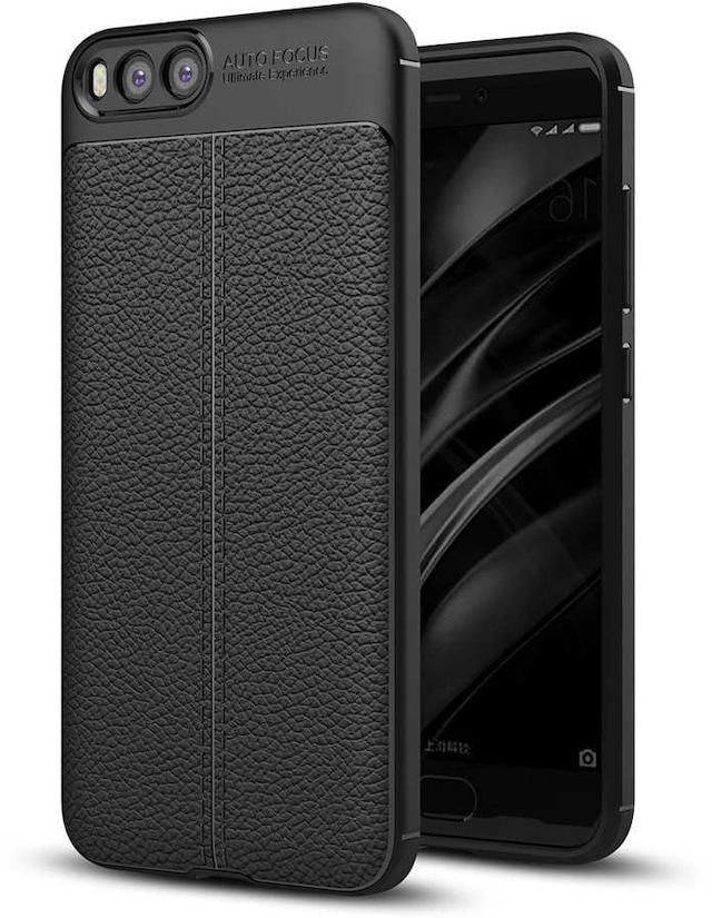 Xiaomi Mi 6 Kılıf Deri Dokulu Soft Lens Koruma Esnek TPU Silikon
