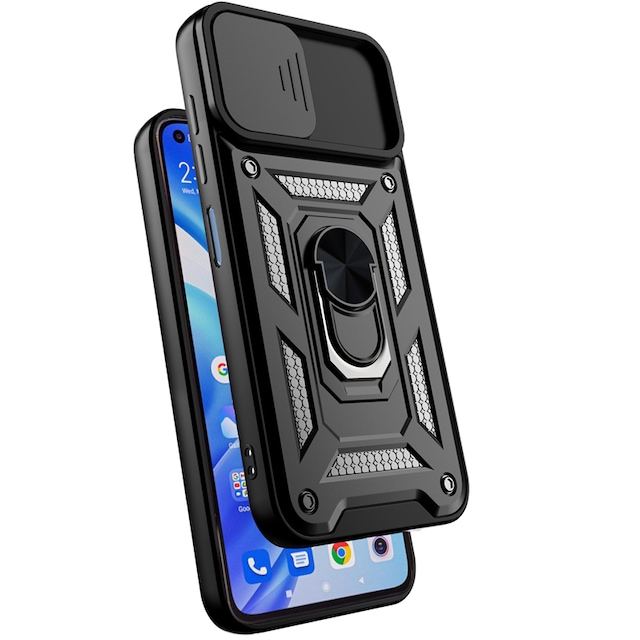 Oppo Reno 5 Lite Kılıf Kamera Korumalı Sürgülü Lens Zırh Tank