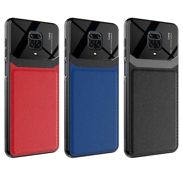 Xiaomi Redmi Note 9 Pro Kılıf Aynalı Kamera Korumalı Deri Silikon