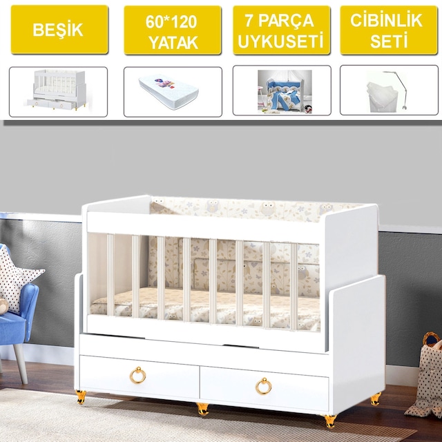 ByGolden Minigold Bebek Beşiği Tam Set