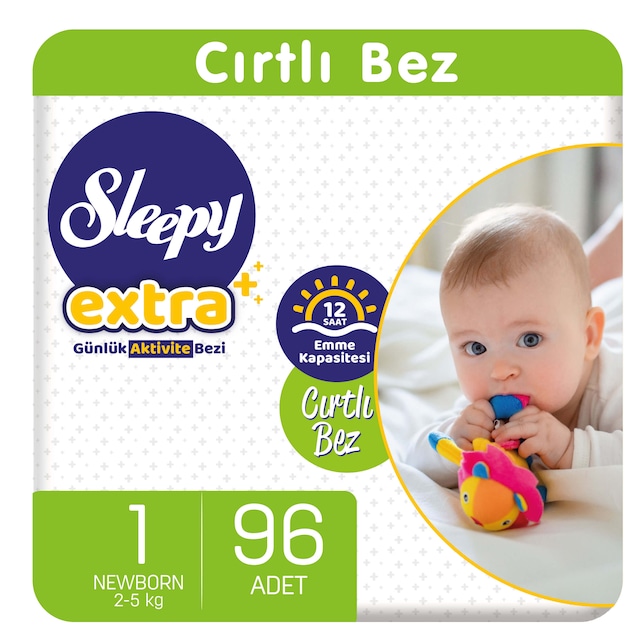 Sleepy Extra Yenidoğan Günlük Aktivite Bezi 1 Numara 96 Adet