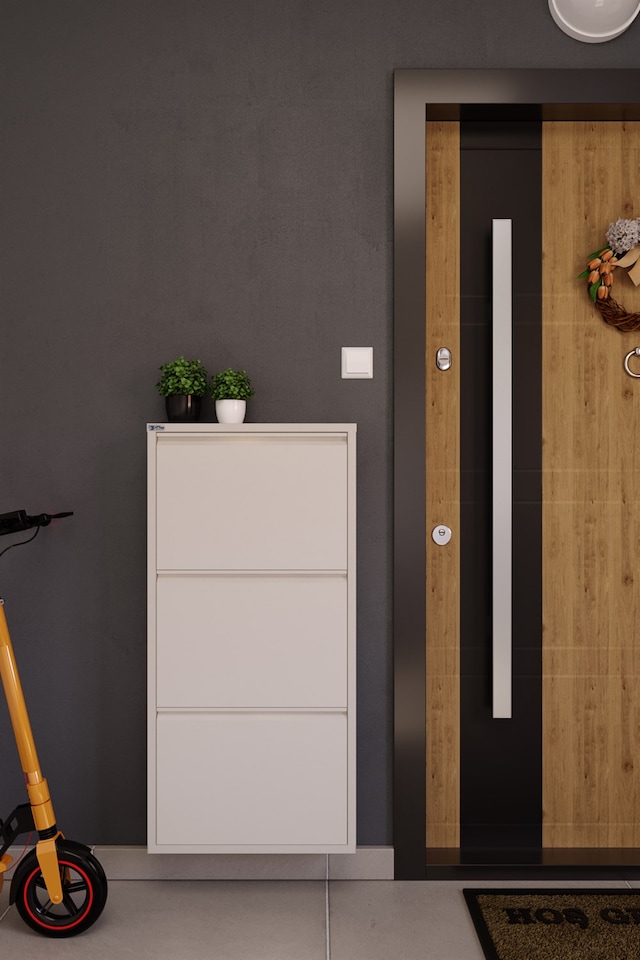 Ceha Antibakteriyel 3'lü Metal Ayakkabılık - Beyaz