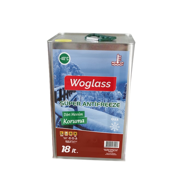 WOGLASS ANTİFİRİZ TENEKE 18 LT. -40 DERECE DÖRT MEVSİM KORUMA