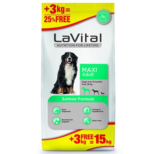 La Vital Somonlu Maxi Büyük Irk Yetişkin Köpek Maması 15 KG