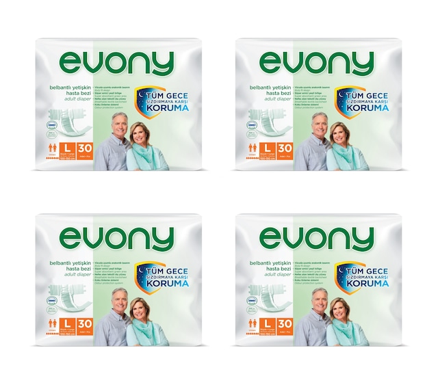 Evony Belbantlı Hasta Bezi Large 120 Adet