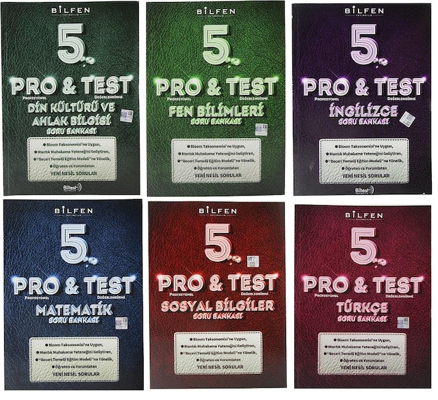 Bilfen Yayıncılık 5.Sınıf Pro Test Soru Bankası Seti 6 Kitap 2022