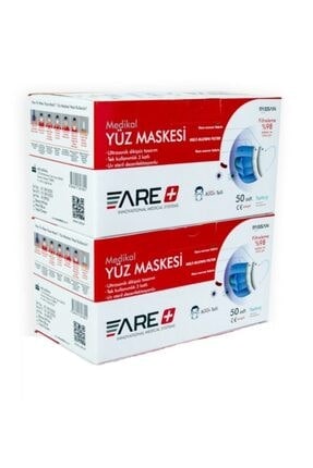 2  Kutu (BEYAZ) ARE Meltblown Filtreli Cerrahi Maske