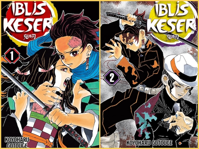 İblis Keser (Demon Slayer) 1-2 (2 Cilt) Manga Set