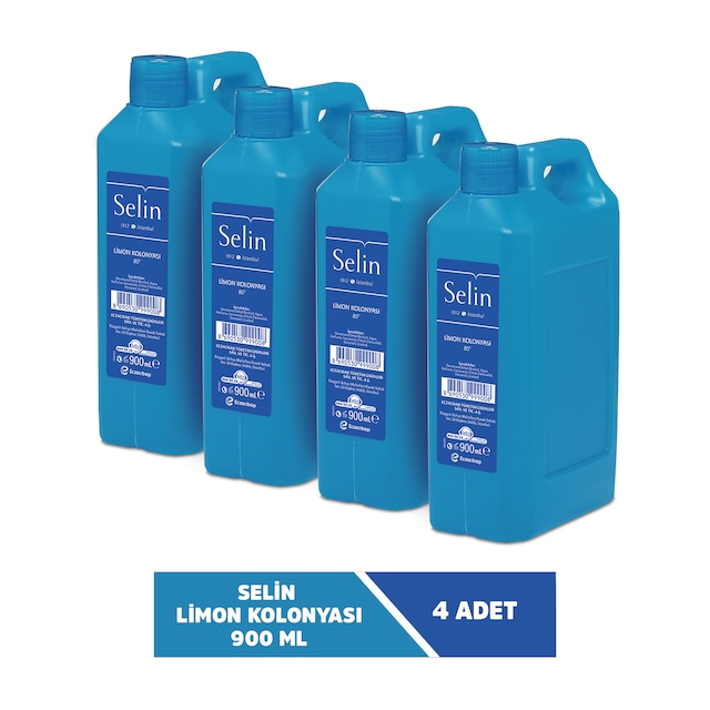Selin Limon Kolonyası 900 ml Bidon 4'lü
