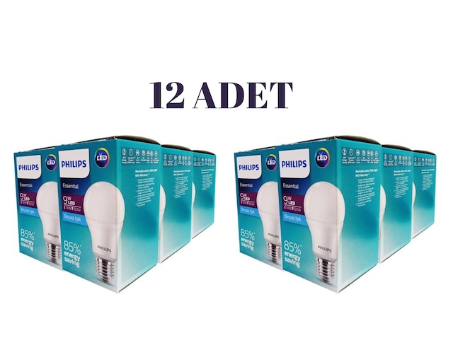 Philips 8W (60W) Beyaz Işık Led Ampul E27 Duy