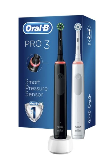 Oral-B Pro 3900 Şarj Edilebilir Diş Fırçası 2'li Avantaj Paketi + 2'li Başlık