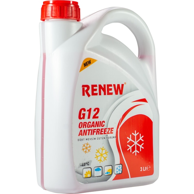 Renew G12 Organik Kırmızı Antifiriz -40 °C 3 Litre