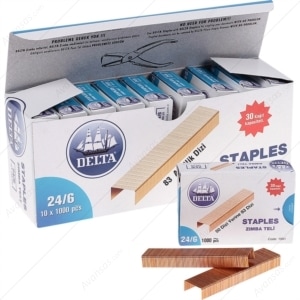 Delta 24/6 Zımba Teli 10 Lu Paket Sarı