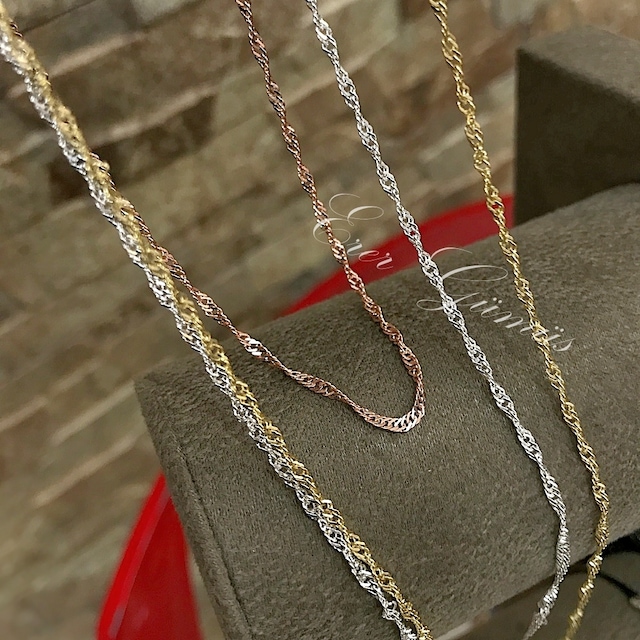 Erer Gümüş Gümüş singapur (burgu) zincir