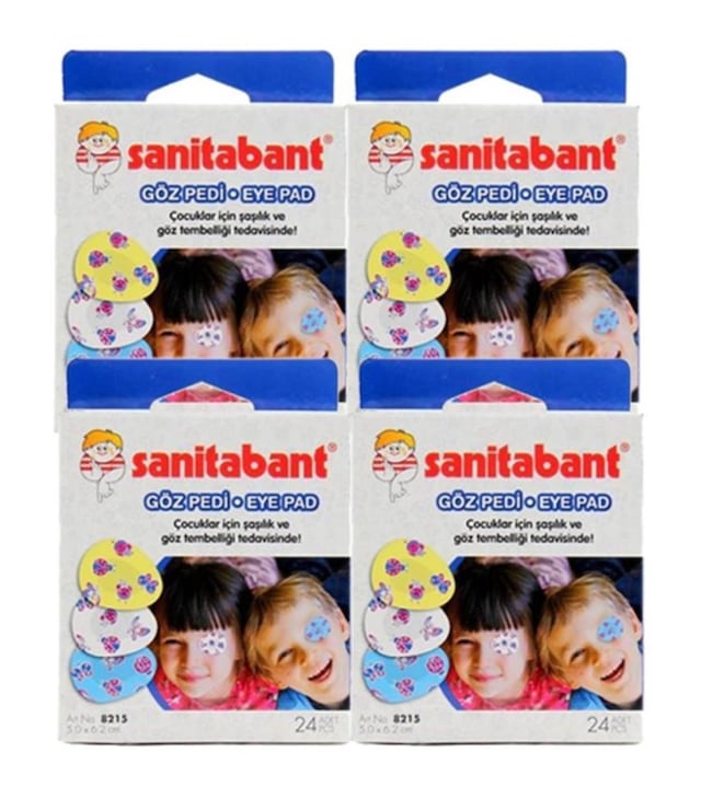 Sanitabant Eye Pad Göz Kapama Bandı 24 lü 4 Kutu (96 Adet)