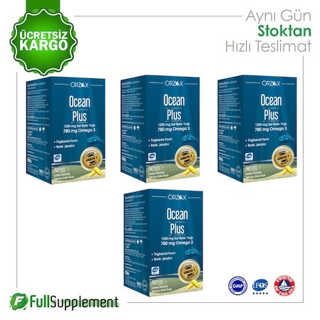 Ocean Plus Omega 3 1200 mg 50 Kapsül Balık Yağı 4 ADET