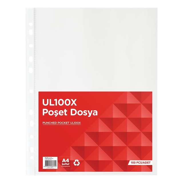 Noki UL100X A4 Poşet Dosya 100 Lü 10 Paket- 1000 li
