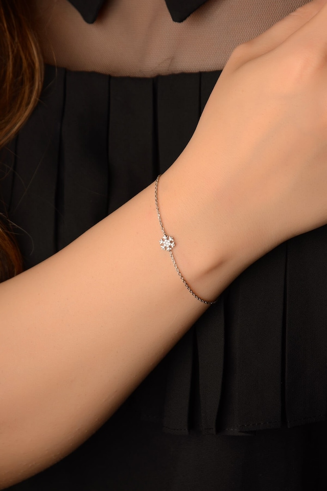 Kar tanesi Gümüş Bileklik DBSK4082