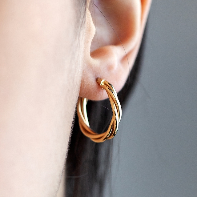 14 Ayar Altın Burma Halka Küpe 22mm