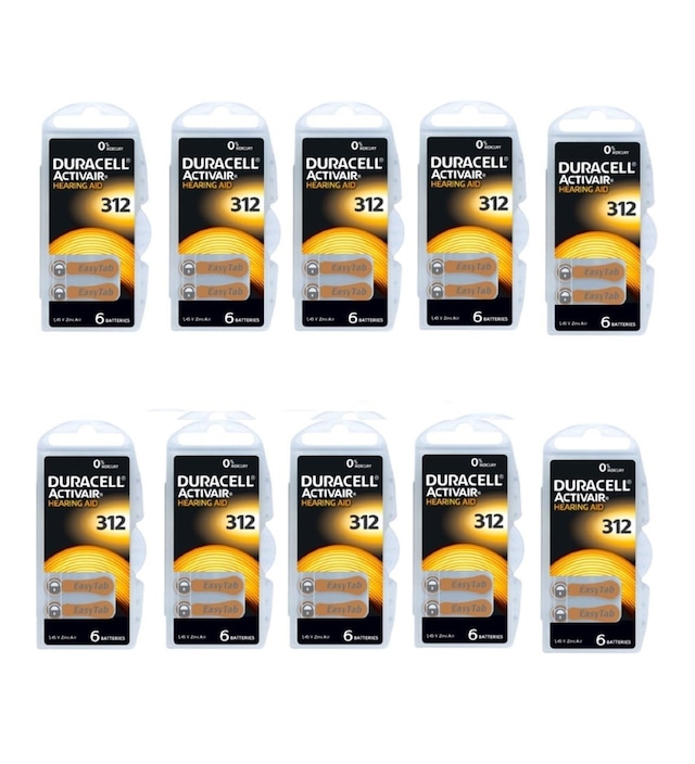Duracell Activair PR41 312 Numara İşitme Cihazı Pili 6 x 10'lu