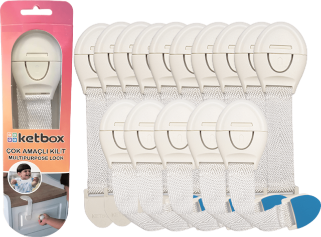 15Adet Çocuk Bebek Çekmece Dolap Güvenlik Kilidi Çok Amaçlı Kilit