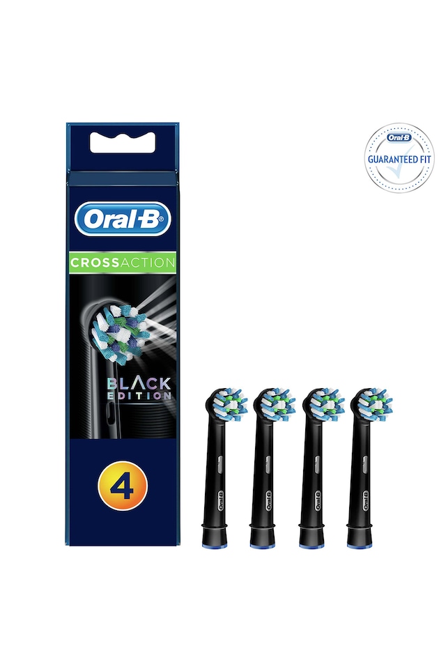 Oral-B CrossAction Diş Fırçası Yedek Başlığı 4'lü Siyah