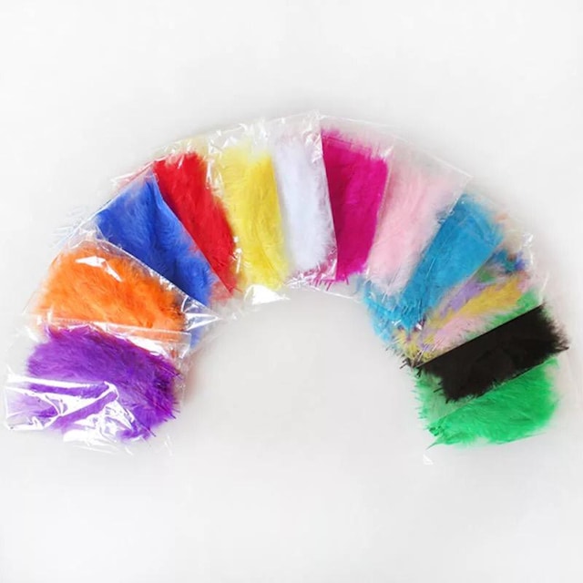 Eğlencemarketi Renkli tüy Pakette 100 adet