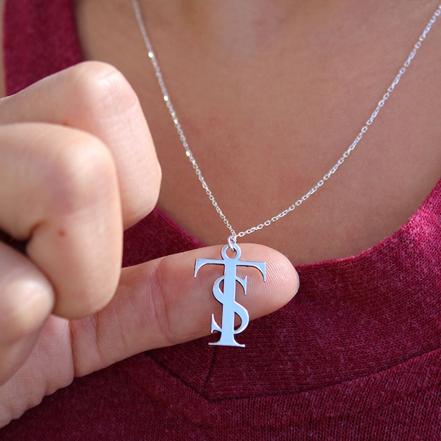 KİŞİYE ÖZEL İKİ HARF GÜMÜŞ KOLYE