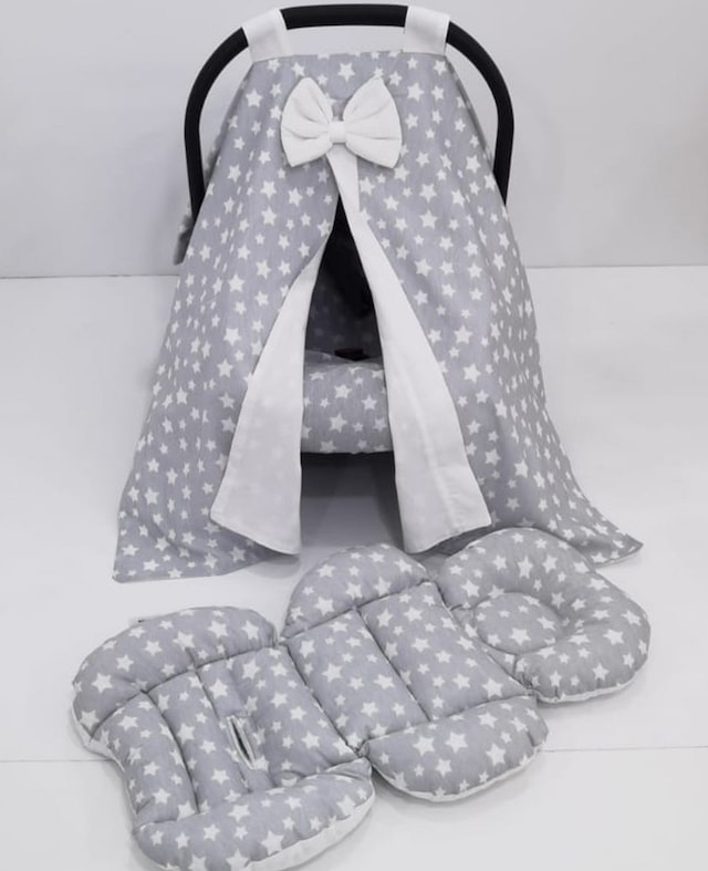 Puset Örtü, Minder ve Çarşaf 3'lü Set, Stars Desen