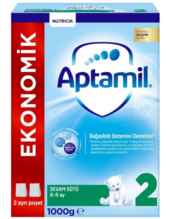 Aptamil 2 Ekonomik Paketli Devam Sütü 6-9 Ay 1 KG