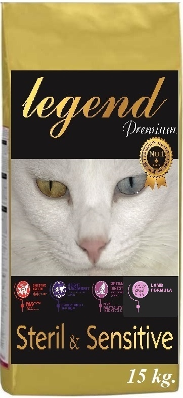 Legend Kuzu Etli Kısırlaştırılmış Yetişkin Kedi Maması 15 KG
