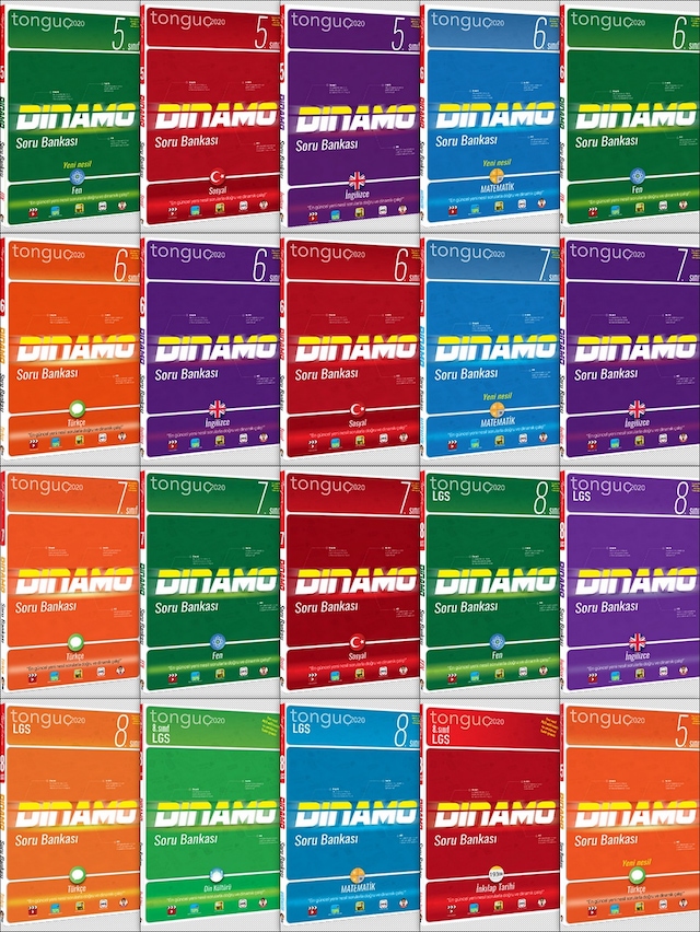 Dinamo 5-6-7-8.Sınıf Matematik-Fen-Türkçe-Sosyal-İngilizce-Din SB