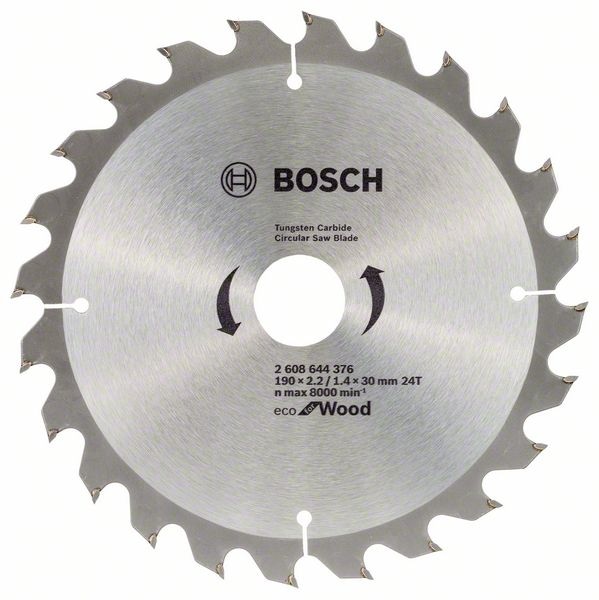 Bosch Optiline Eco 190*30 mm 24 Diş Daire Testere Bıçağı - 10'lu
