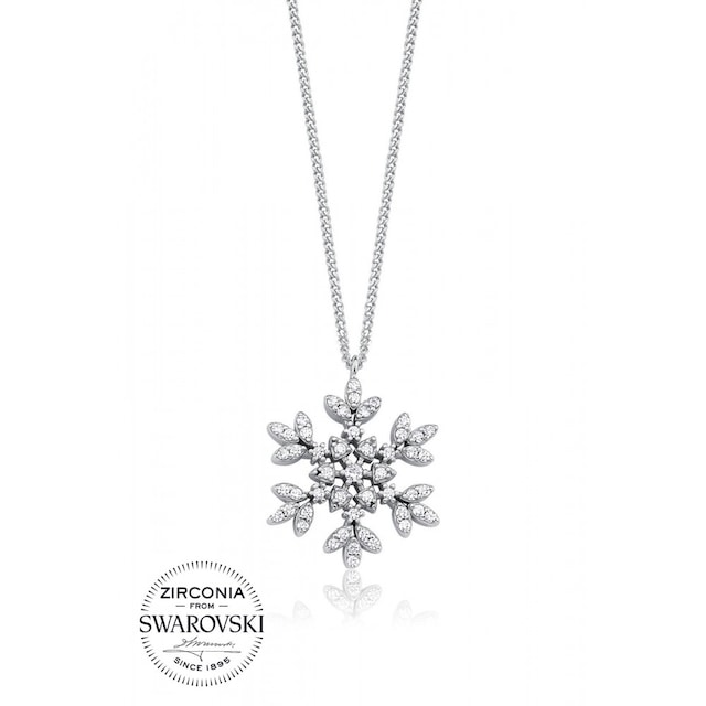 Kartanesi, Swarovski Zirkon Beyaz Taşlı, Gümüş Kolye
