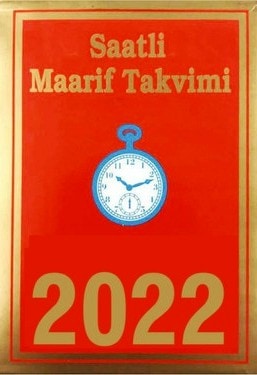 SAATLİ MAARİF TAKVİMİ 2022 Yılı  Büyük Boy 11.5X16 Cm