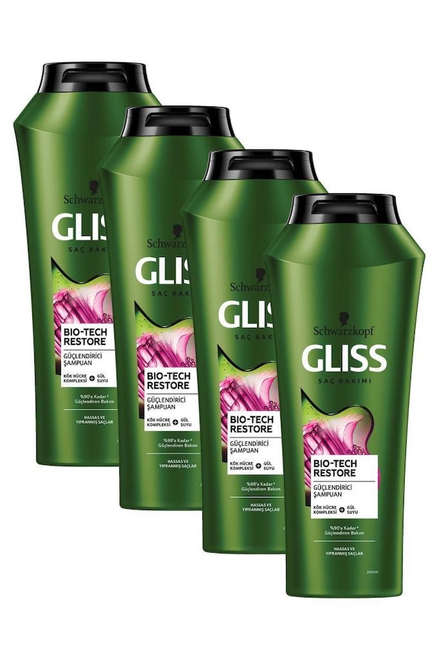 Gliss Bio-Tech Güçlendirici Şampuan 500 ml x 4 Adet