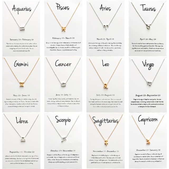 Kartlı Burç Kolyeleri Özel Tasarım