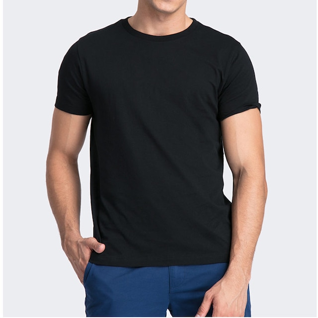 Musmery Erkek  Bisiklet Yaka Slim Fit Basic T-Shirt 6 Renk