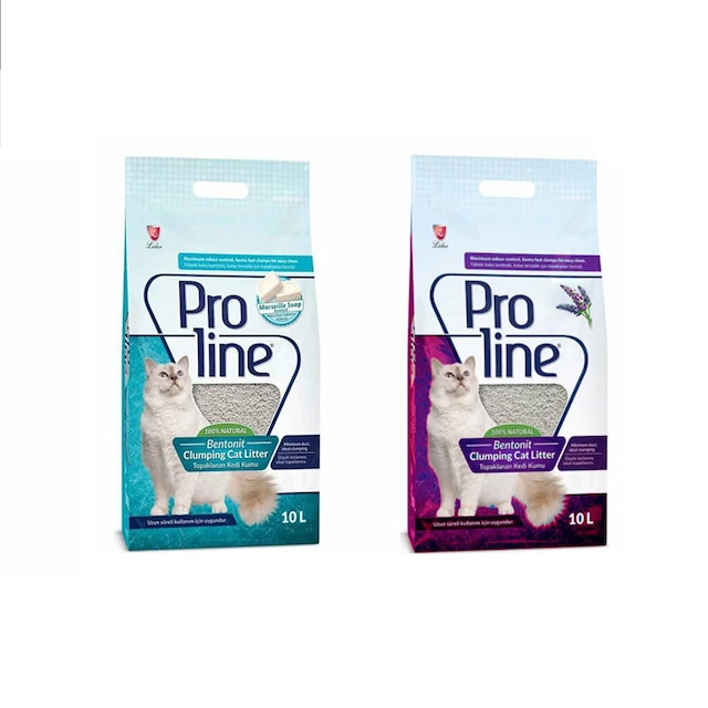 Proline Lavanta Kokulu 10 L + Proline Marsilya Sabunu Kokulu Kedi Kumu 10 L