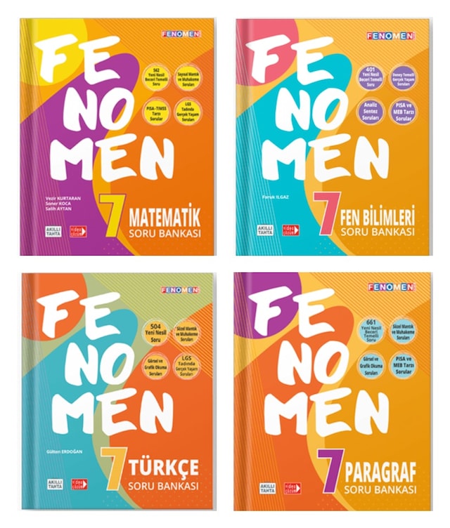 7. Sınıf Fenomen 4'Lü Soru Bankası Seti - Gama Yayınları