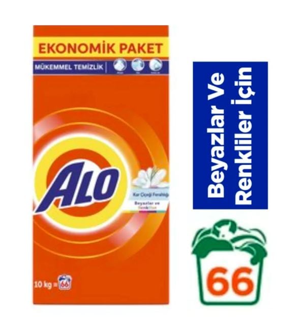 Alo Toz Çamaşır Deterjanı Beyazlar ve Renkliler 10 KG