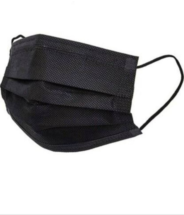 Myapecx MELTBLOWN 3 Katlı Tam Ultrasoniki Maske 50 adet Siyah