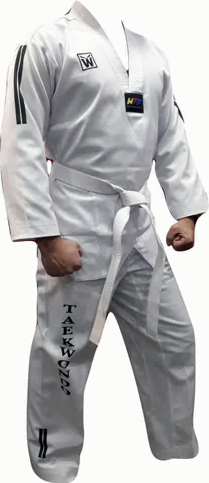 KİŞİYE ÖZEL İSİM BASKILI TAEKWONDO ELBİSESİ WHİTEFACE BEYAZ YAKA