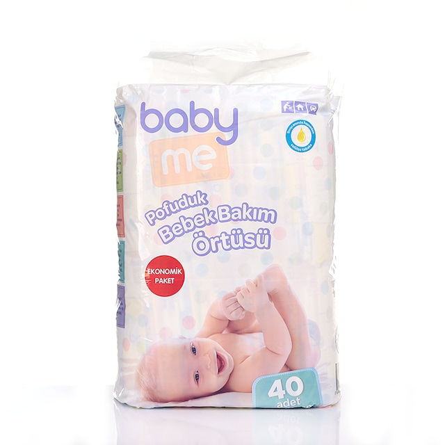 Baby&Me Pofuduk Bebek Bakım Örtüsü 60 x 60 CM 40 Adet